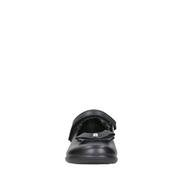 Clarks Girls Prime Skip School Shoes Black | CA-726951